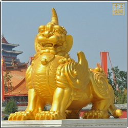 大型標(biāo)志銅獬豸雕塑擺件 大型標(biāo)志銅獬豸雕塑擺件