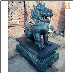 鑄銅關公 大型門口銅獬豸雕塑擺件鑄造廠