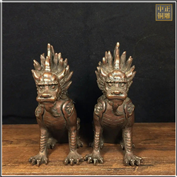 仿古做舊銅獬豸動物雕塑 仿古做舊銅獬豸動物雕塑