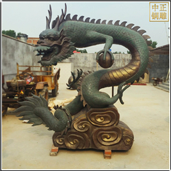 鑄銅關(guān)公 做舊鑄銅龍景觀雕塑