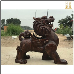 鑄銅關(guān)公 室外銅獬豸雕塑廠家