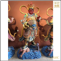 鑄銅關(guān)公 彩繪四大天王佛像雕塑