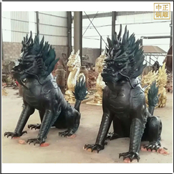 鑄銅關(guān)公 1.6米銅麒麟定制