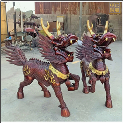 彩繪火麒麟雕塑 彩繪火麒麟雕塑