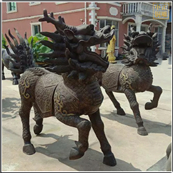 鑄銅關公 大型室外銅麒麟雕塑