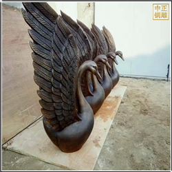 小型銅天鵝雕塑定制 小型銅天鵝雕塑定制