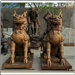 鑄銅關公 古代神獸銅麒麟雕塑