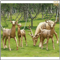 室外園林群鹿雕塑 室外園林群鹿雕塑