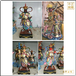 鑄銅關(guān)公 供應(yīng)1.8米彩繪四大天王銅佛像