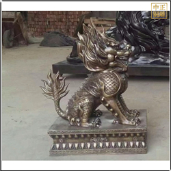 鑄銅關(guān)公 小型帶底座銅麒麟雕塑