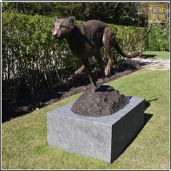 奔跑豹子銅雕塑鑄造 奔跑豹子銅雕塑鑄造