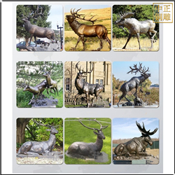 鑄銅關公 不同型號銅鹿鑄造廠