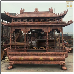 鑄銅關公 鑄銅長方形銅香爐定制