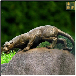 鑄銅關公 定制豹子銅雕塑廠家