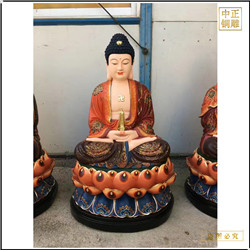 鑄銅關公 寺廟貼金釋迦牟尼佛