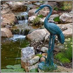 鑄銅關公 噴水景觀銅仙鶴雕塑