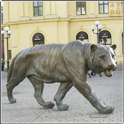 鑄銅關公 室外景觀老虎銅雕塑鑄造