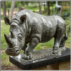 鑄銅關公 老犀牛銅雕塑