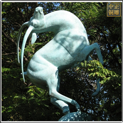 鑄銅關(guān)公 抬頭銅羊雕塑鑄造廠(chǎng)