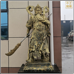 2米站像拿刀關(guān)公銅像 2米站像拿刀關(guān)公銅像