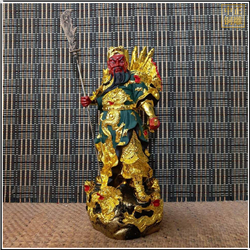 彩繪貼金紅臉關(guān)公雕塑 彩繪貼金紅臉關(guān)公雕塑