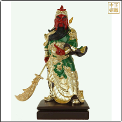 彩繪貼金紅臉關(guān)公雕像 彩繪貼金紅臉關(guān)公雕像