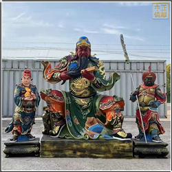 彩繪夜讀春秋關(guān)公銅像 彩繪夜讀春秋關(guān)公銅像