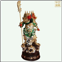 踩云立刀九龍關(guān)公銅雕塑 踩云立刀九龍關(guān)公銅雕塑