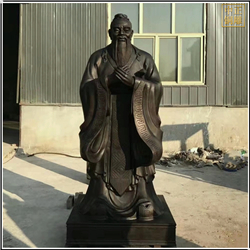 鑄銅關(guān)公 定做孔子人物雕像擺件