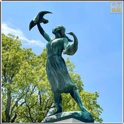 鑄銅關(guān)公 廣場女孩釋放鴿子銅像