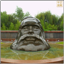 鑄銅關(guān)公 仿銅孔子頭像雕塑