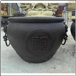 鑄銅關公 福字大銅缸鑄造