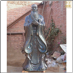 鑄銅關(guān)公 孔夫子人物雕像擺件