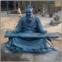 孔子撫琴銅雕塑 孔子撫琴銅雕塑
