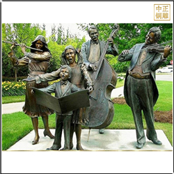 鑄銅關公 西方演奏雕塑