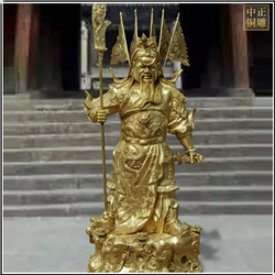 鑄銅關(guān)公 室外黃銅關(guān)公雕塑