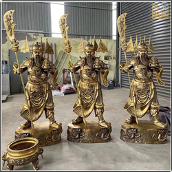 鑄銅關(guān)公 手托元寶九龍關(guān)公雕塑