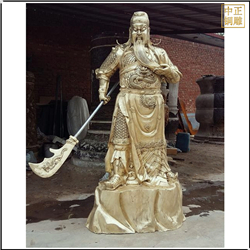 貼金提刀關公銅像圖片 貼金提刀關公銅像圖片