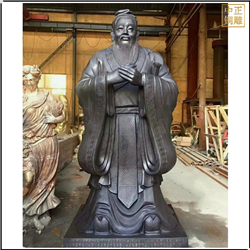鑄銅關公 校園孔子雕像擺件