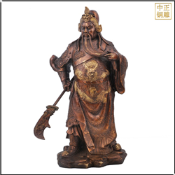 握刀捋胡子關公銅像鑄造 握刀捋胡子關公銅像鑄造