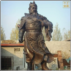 站像大型捋胡子關公雕像鑄造 站像大型捋胡子關公雕像鑄造