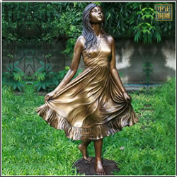 鑄銅關(guān)公 穿裙子女孩人物雕塑