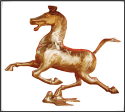 馬踏飛燕銅雕塑 馬踏飛燕銅雕塑